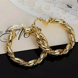 Luxury 18k Gold Round Hoops